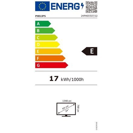 Philips LED HD TV 24PHS5537/12 24" (60 cm), 1366 x 768, White