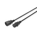 Digitus Power Cord extension cable H05VV-F3G 0. 75qmm, AK-440201-018-S 1.8 m, Black