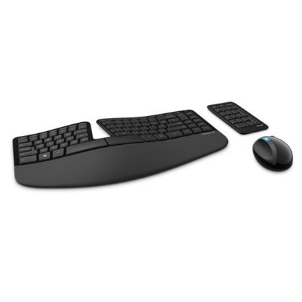 Microsoft L5V-00009 Sculpt Ergonomic Desktop Multimedia, Wireless, Keyboard layout DK, Black, Mouse included, Danish, Numeric ke