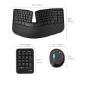 Microsoft L5V-00009 Sculpt Ergonomic Desktop Multimedia, Wireless, Keyboard layout DK, Black, Mouse included, Danish, Numeric ke