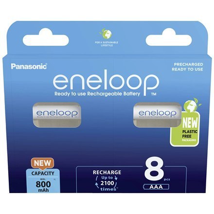 Panasonic Rechargeable Batteries ENELOOP BK-4MCDE/8BE AAA, 800 mAh, 8 pc(s)