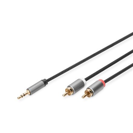 Digitus Stereo 3.5mm to 2RCA Splitter Y, M to M DB-510330-018-S 3.5mm stereo, 2x RCA plug, 1.8 m