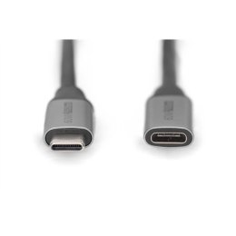 Digitus USB-C/M to USB-C/F Extension Cable 	DB-300230-010-S USB-C jack, USB C, plug, Black, 1 m