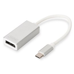 Digitus USB Type-C to DisplayPort Adapter DA-70844 0.20 m, White, USB Type-C