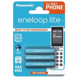 Panasonic Rechargeable Batteries ENELOOP Lite BK-4LCCE/3DE AAA, 550 mAh, 3 pc(s)