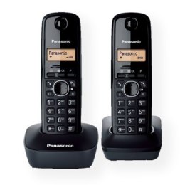 Panasonic Cordless KX-TG1612FXH Black, Caller ID, Wireless connection, Phonebook capacity 50 entries, Built-in display, Conferen