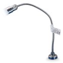 LAMPA LAMPKA ROBOCZA WARSZTATOWA MAGNETYCZNA PODSTAWA 26cm SREBRNA METALOWA