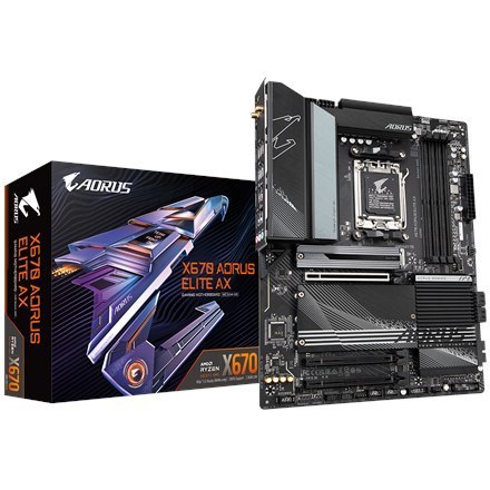 Gigabyte X670 AORUS ELITE AX 1.0A M/B Processor family AMD, Processor socket AM5, DDR5 DIMM, Memory slots 4, Supported hard disk