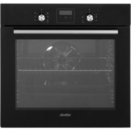 Simfer Oven 8208CERSP 80 L, 8 (0+7) Function, Easy to Clean, Mechanical control, Height 60 cm, Width 60 cm, Black