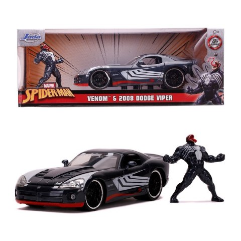 JADA Marvel Samochód Venom 2008 Dodge Viper Figurka 1:24