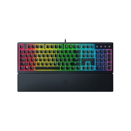 Razer Gaming Keyboard Ornata V3 RGB LED light, NORD, Wired, Black, Razer Mecha-Membrane, Numeric keypad