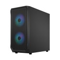 Fractal Design Focus 2 RGB Black TG Clear Tint, Midi Tower, Power supply included No