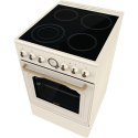 Gorenje Cooker GECS5B70CLI Hob type Vitroceramic, Oven type Electric, Beige, Width 50 cm, 70 L, Depth 59.4 cm