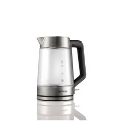 Gorenje Kettle K17GED Electric, 2200 W, 1.7 L, Glass, 360° rotational base, Transparent/Stainless Steel