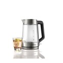 Gorenje Kettle K17GED Electric, 2200 W, 1.7 L, Glass, 360° rotational base, Transparent/Stainless Steel