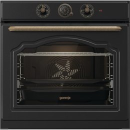 Gorenje Oven BOS67371CLB 77 L, Built in, EcoClean, Mechanical, Steam function, Height 59.5 cm, Width 59.5 cm, Black