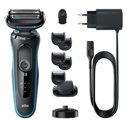 Braun Shaver 51-M4500cs	 Operating time (max) 50 min, Wet & Dry, Black/Blue