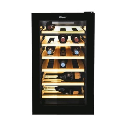 Candy Wine Cooler CWCEL 210/N	 Energy efficiency class G, Free standing, Bottles capacity 21, Black