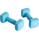 Pure2Improve P2I201410 Dumbbells, 2 pcs, 3 kg, Blue, Neoprene