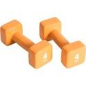 Pure2Improve P2I201420 Dumbbells, 2 pcs, 4 kg, Orange, Neoprene