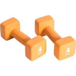 Pure2Improve P2I201420 Dumbbells, 2 pcs, 4 kg, Orange, Neoprene