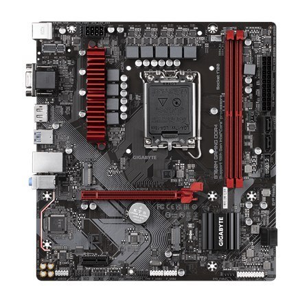 Gigabyte B760M GAMING DDR4 1.0 M/B Rodzina procesorów Intel, Gniazdo procesora LGA1700, DDR4 DIMM, Gniazda pamięci 2, Obsługiwan