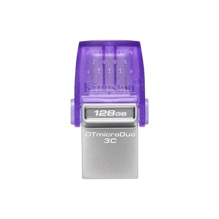 Kingston DataTraveler DT Micro Duo 3C 128 GB, USB typu C i typu A, fioletowy