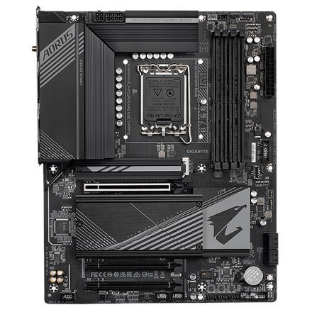 Gigabyte B760 AORUS ELITE AX 1.0 M/B Rodzina procesorów Intel, Gniazdo procesora LGA1700, DDR4 DIMM, Gniazda pamięci 4, Obsługiw