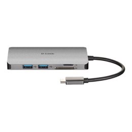 D-Link 8-in-1 USB-C Hub with HDMI/Ethernet/Czytnik kart/ Power Delivery DUB-M810 0,15 m