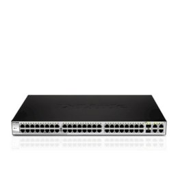 D-LINK DGS-1210-52, Gigabitowy inteligentny przełącznik z 48 portami 10/100/1000Base-T i 4 portami Gigabit MiniGBIC (SFP), 802.3