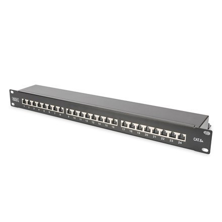 Digitus CAT 6A Patch Panel, RJ45, 8P8C, ekranowanie RJ45 (brąz cynowany)