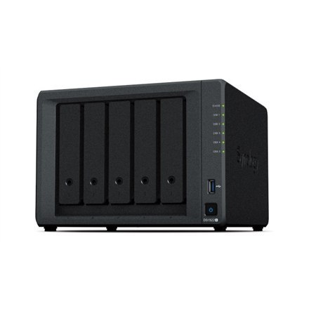 Synology DiskStation DS1522+ 5-bay R1600, częstotliwość procesora 2.6 GHz, 8 GB, DDR4, 4x RJ-45 1GbE LAN; 2x USB 3.2 Gen 1; 2x e