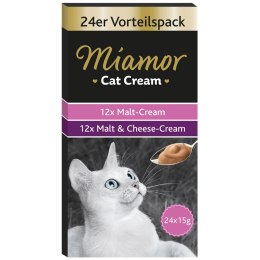 Miamor Cat Cream Ani-hairball- paszteciki na kłaczki 24x15g