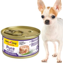 Gimdog Pure Delight 85g - karma dla małych psów kurczak i tuńczyk w galarecie