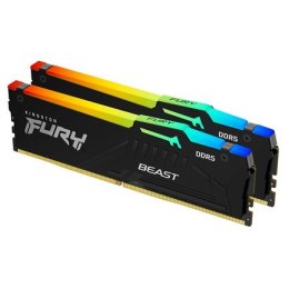 Zestaw Kingston Fury Beast RGB 16 (8 GB x 2) GB, DDR5, 5600 MHz, komputer PC/serwer, nr rejestracyjny, nr ECC, 2 x 8 GB