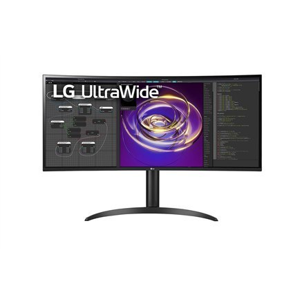 Zakrzywiony monitor LG 34WP85CP-B 34", IPS, QHD, 3440 x 1440, 21:9, 5 ms, 300 cd/m², Czarny, 60 Hz, Liczba portów HDMI 2