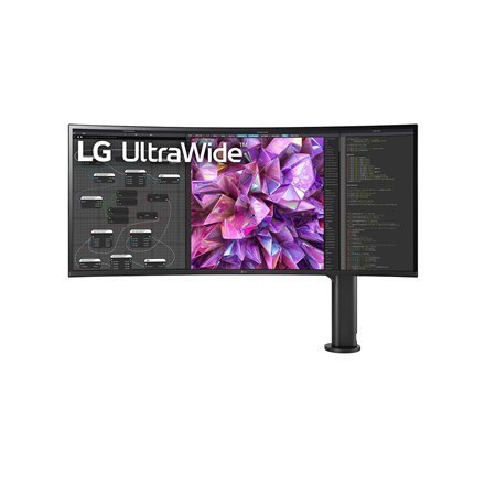 Zakrzywiony monitor LG z podstawką Ergo 38WQ88C-W 38", IPS, UHD, 3840 x 1600, 21:9, 5 ms, 300 cd/m², 60 Hz, porty HDMI ilość 2