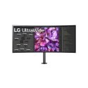 Zakrzywiony monitor LG z podstawką Ergo 38WQ88C-W 38", IPS, UHD, 3840 x 1600, 21:9, 5 ms, 300 cd/m², 60 Hz, porty HDMI ilość 2