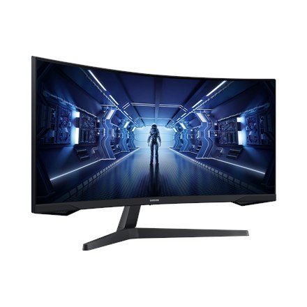 Zakrzywiony monitor Samsung LC34G55TWWPXEN 34", VA, UWQHD, 3440 x 1440, 21:9, 1 ms, 250 cd/m², Czarny, 165 Hz, Liczba portów HDM
