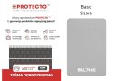 TAŚMA OGRODZENIOWA ROLKA 26MB BASIC 19CM PROTECTO SZARA ELASTYCZNA MIĘKKA