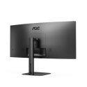 Zakrzywiony monitor AOC CU34V5C/BK 34", VA, WQHD, 3440 x 1440, 21:9, 4 ms, 300 cd/m², Liczba portów HDMI 1, 100 Hz