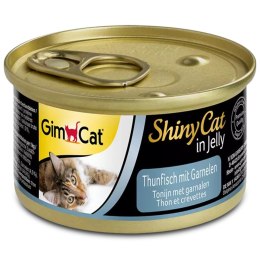 GimCat ShinyCat in Jelly - karma mięsna tuńczyk i krewetki 70g