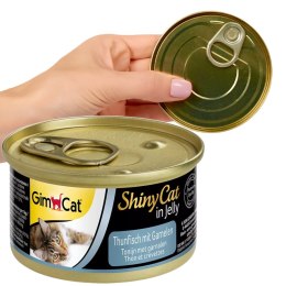 GimCat ShinyCat in Jelly - karma mięsna tuńczyk i krewetki 70g