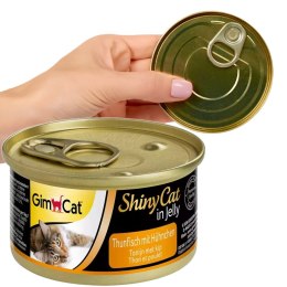 GimCat ShinyCat in Jelly - karma mięsna tuńczyk i kurczak 70g