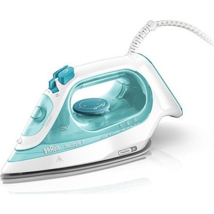 Braun SI 3041 TexStyle Turquoise, 2350 W, Żelazko parowe, Ciągły strumień pary 45 g/min, Silne uderzenie pary 180 g/min, Funkcja