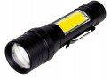 1x LATARKA TAKTYCZNA LED COB ZOOM XML T6 AKU USB