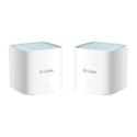 D-Link EAGLE PRO AI AX1500 Mesh System M15-2 (2-pack) 802.11ax, 1200+300 Mbit/s, 10/100/1000 Mbit/s, porty Ethernet LAN (RJ-45)