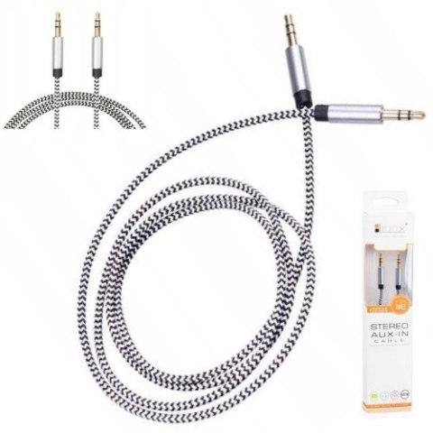 KABEL AUX AUDIO MINI JACK 3,5 WTYK-WTYK 1,5M OPLOT