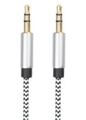 KABEL AUX AUDIO MINI JACK 3,5 WTYK-WTYK 1,5M OPLOT