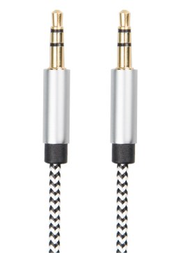 KABEL AUX AUDIO MINI JACK 3,5 WTYK-WTYK 1,5M OPLOT